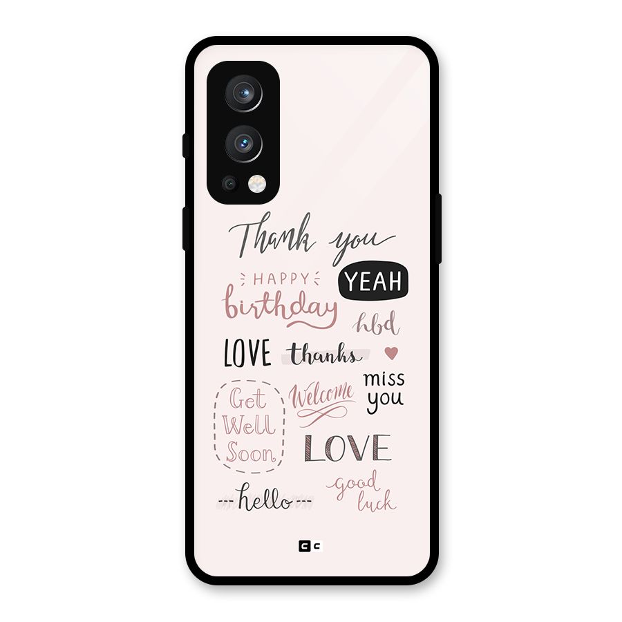 Cute Quotes Glass Back Case for OnePlus Nord 2 5G