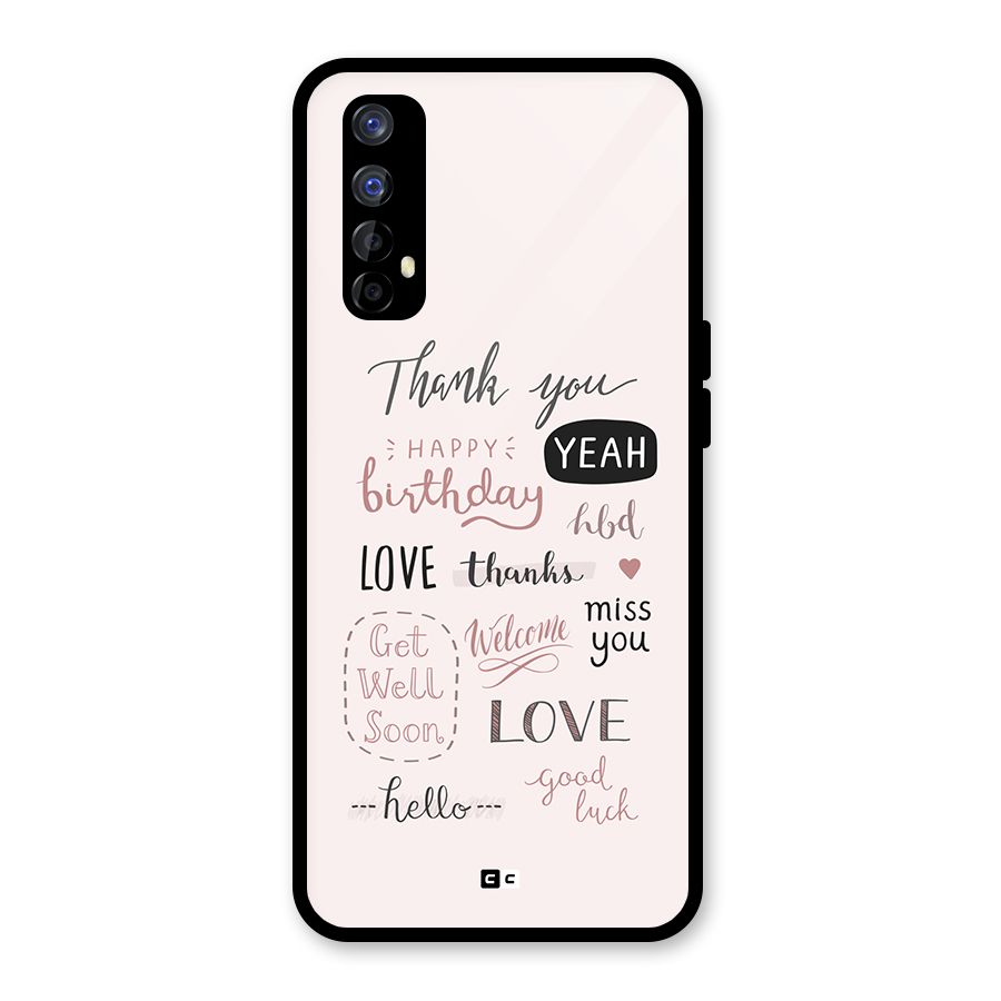 Cute Quotes Glass Back Case for Realme 7