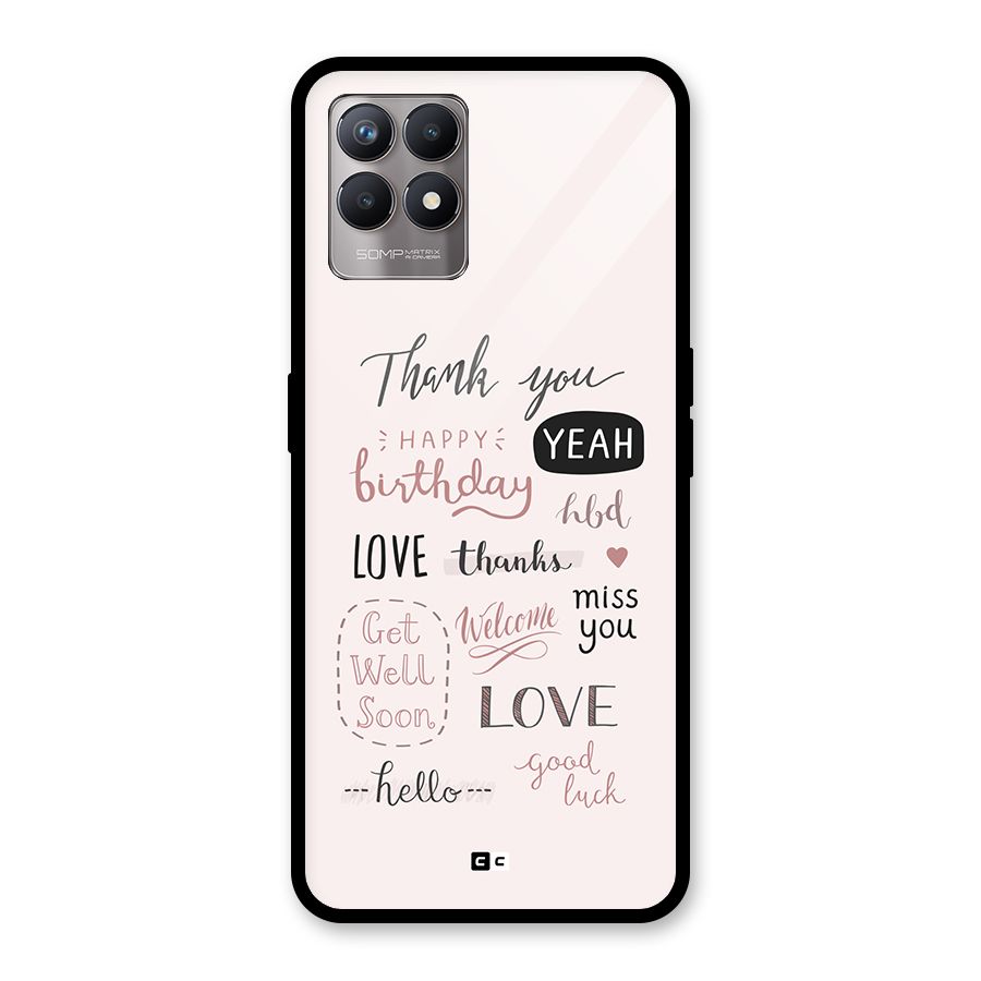 Cute Quotes Glass Back Case for Realme 8i