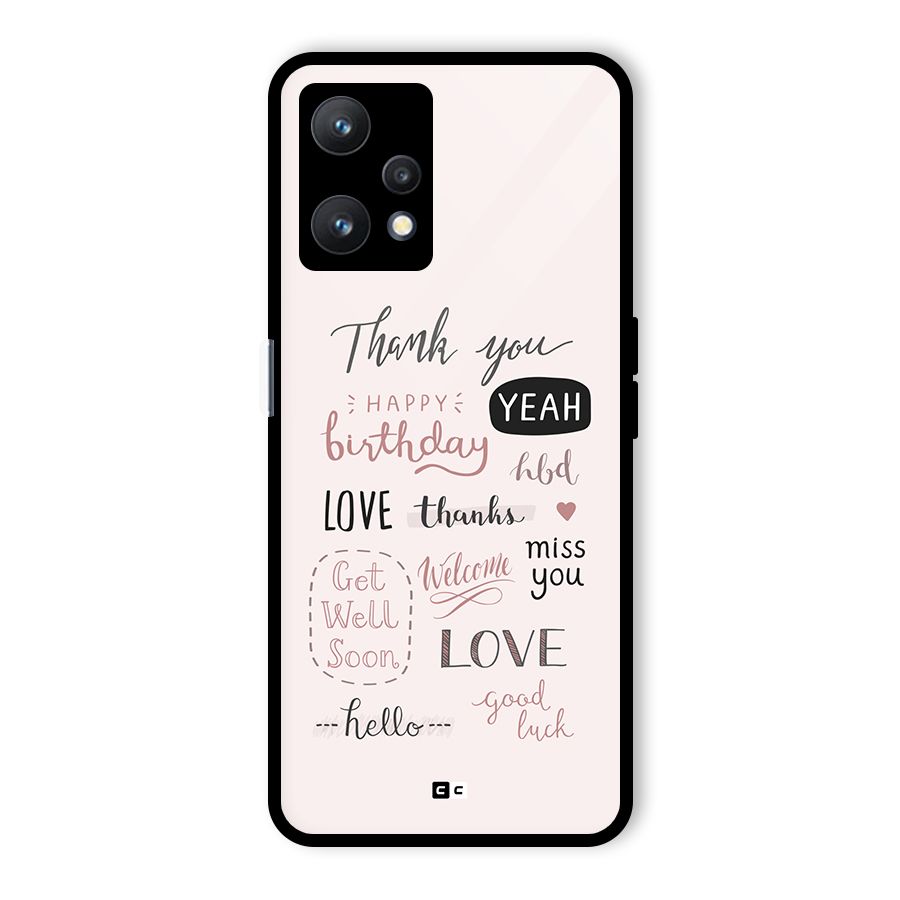 Cute Quotes Glass Back Case for Realme 9 Pro 5G