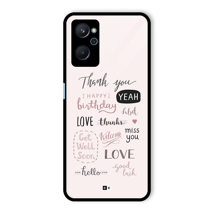 Cute Quotes Glass Back Case for Realme 9i