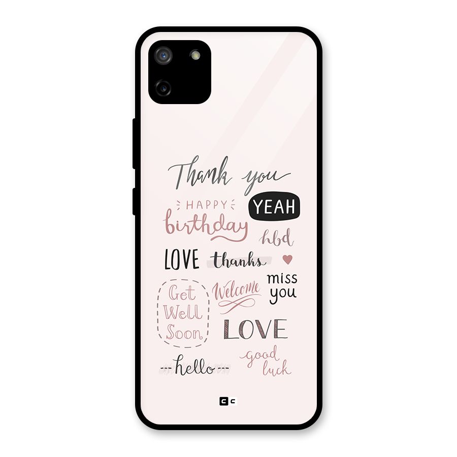 Cute Quotes Glass Back Case for Realme C11