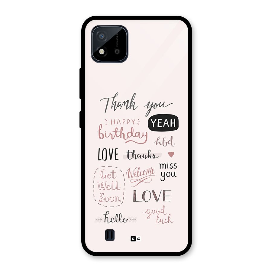 Cute Quotes Glass Back Case for Realme C11 2021