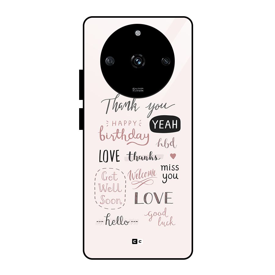 Cute Quotes Glass Back Case for Realme Narzo 60 5G