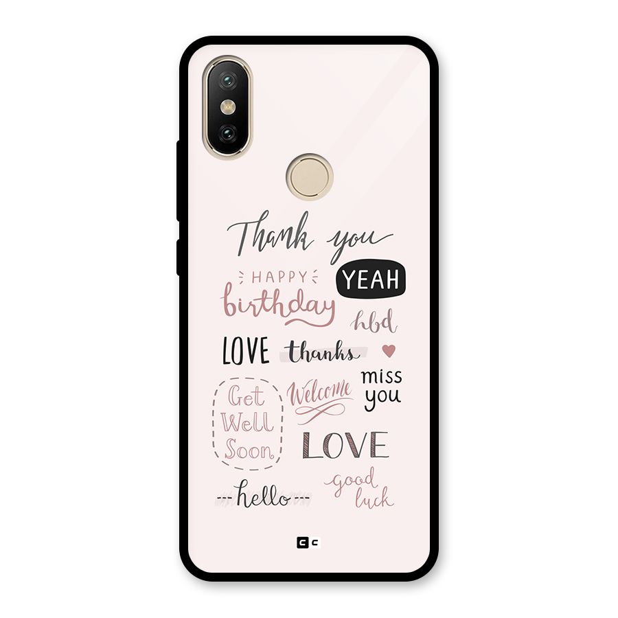 Cute Quotes Glass Back Case for Redmi A2