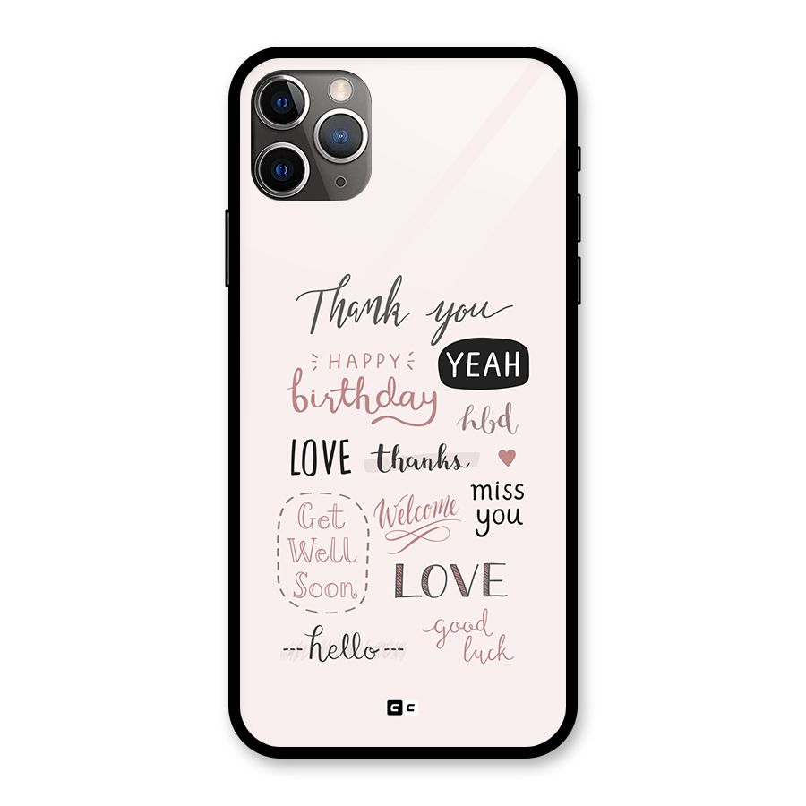 Cute Quotes Glass Back Case for iPhone 11 Pro Max