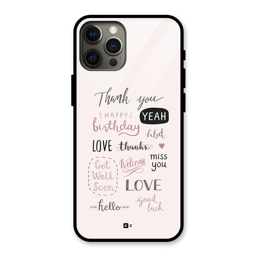 Cute Quotes Glass Back Case for iPhone 12 Pro Max