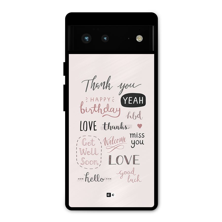 Cute Quotes Metal Back Case for Google Pixel 6