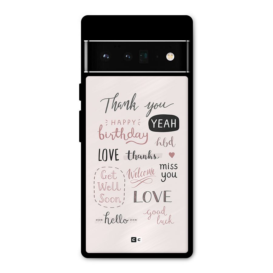 Cute Quotes Metal Back Case for Google Pixel 6 Pro