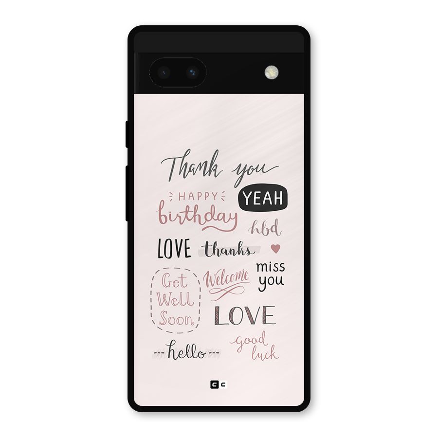 Cute Quotes Metal Back Case for Google Pixel 6a