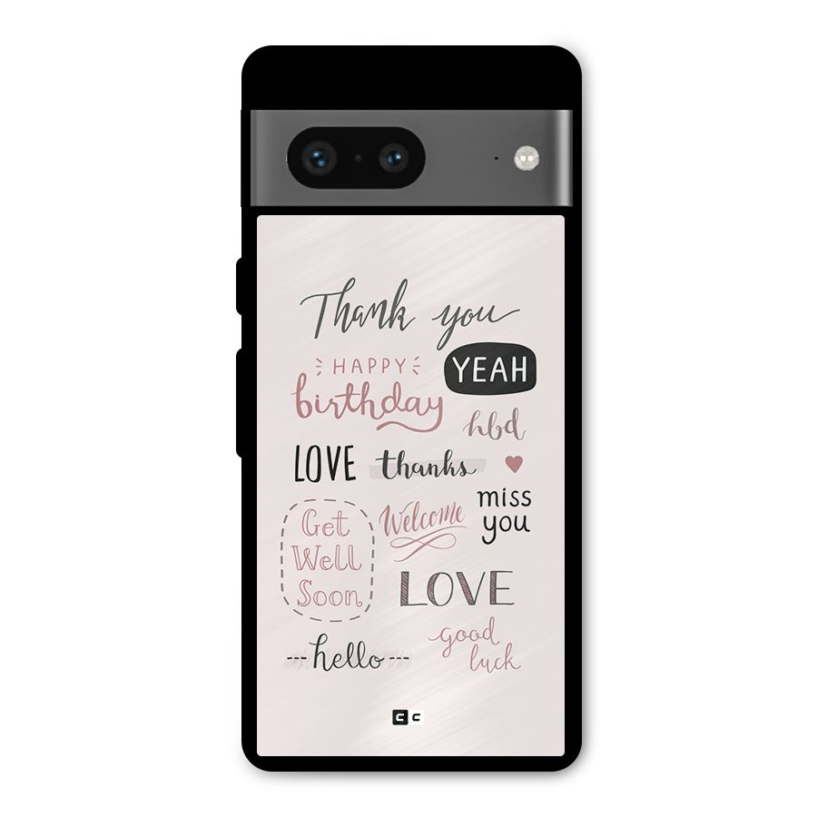 Cute Quotes Metal Back Case for Google Pixel 7