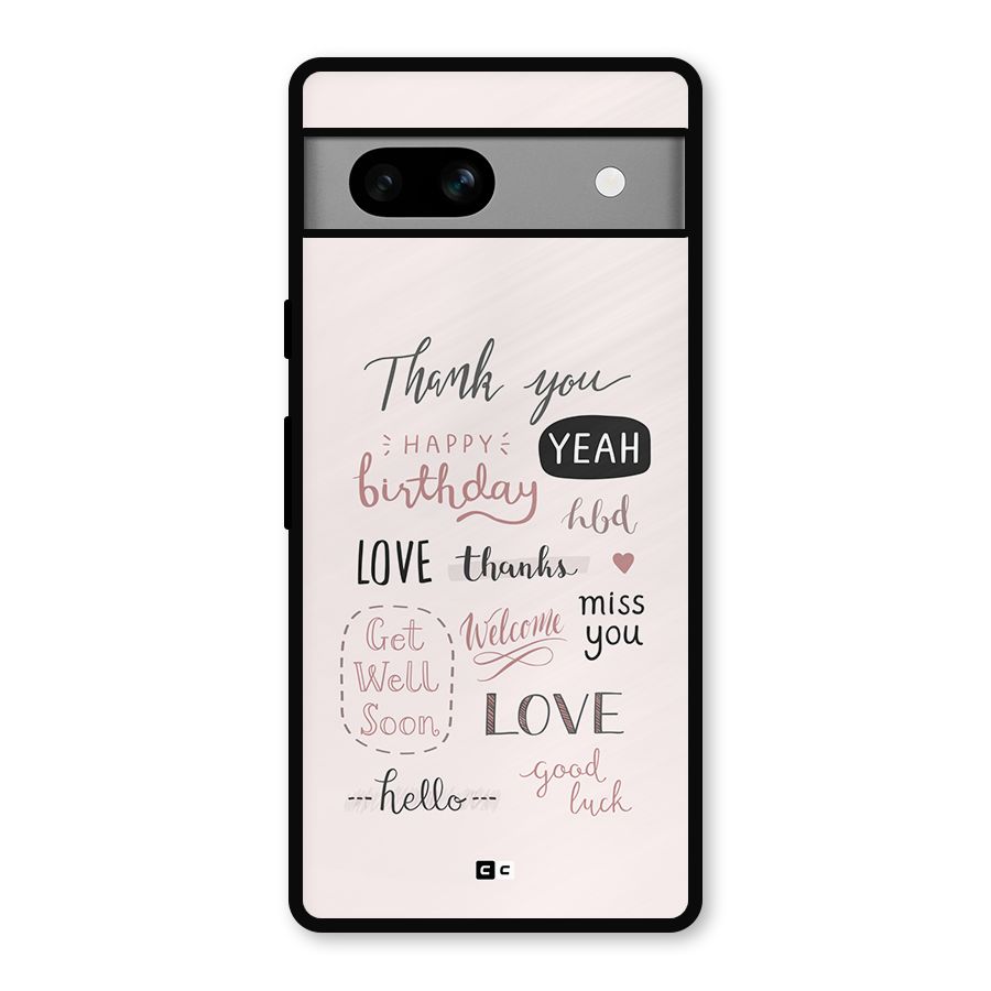 Cute Quotes Metal Back Case for Google Pixel 7a