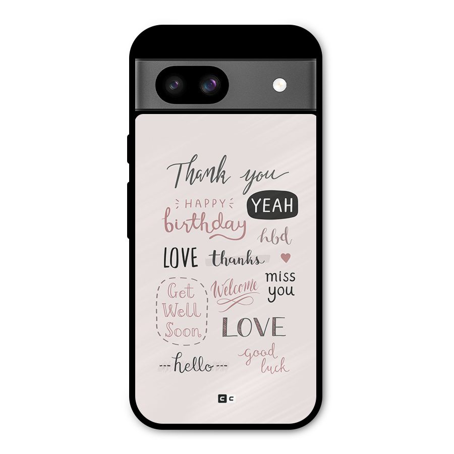 Cute Quotes Metal Back Case for Google Pixel 8a