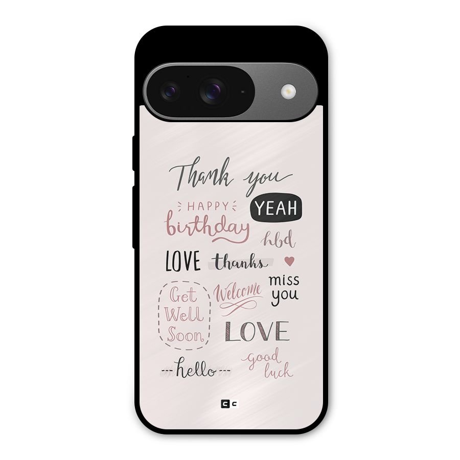 Cute Quotes Metal Back Case for Google Pixel 9