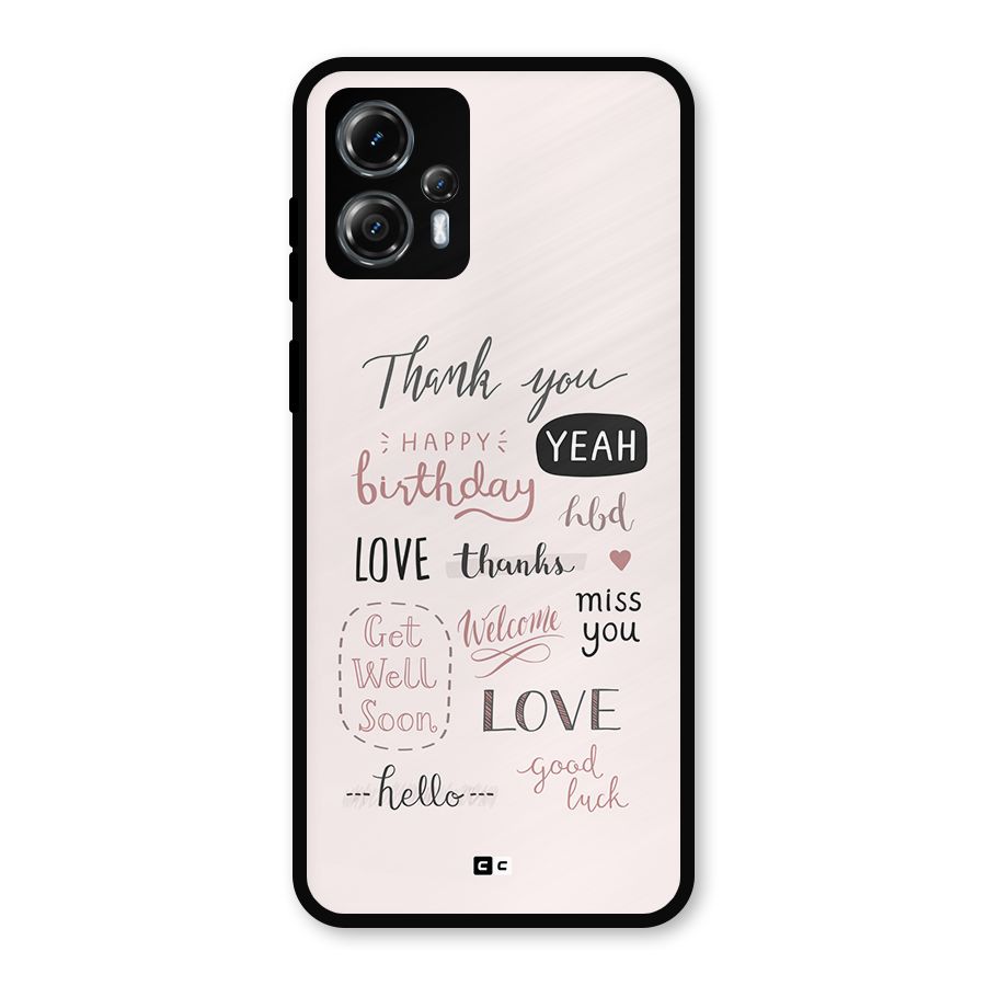 Cute Quotes Metal Back Case for Moto G13