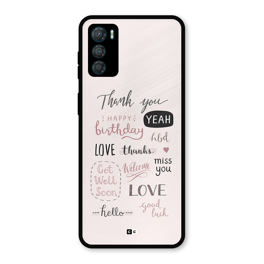 Cute Quotes Metal Back Case for Moto G42