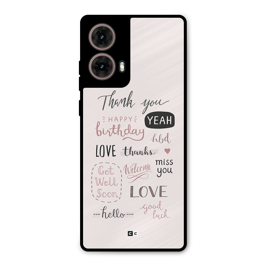 Cute Quotes Metal Back Case for Moto G85