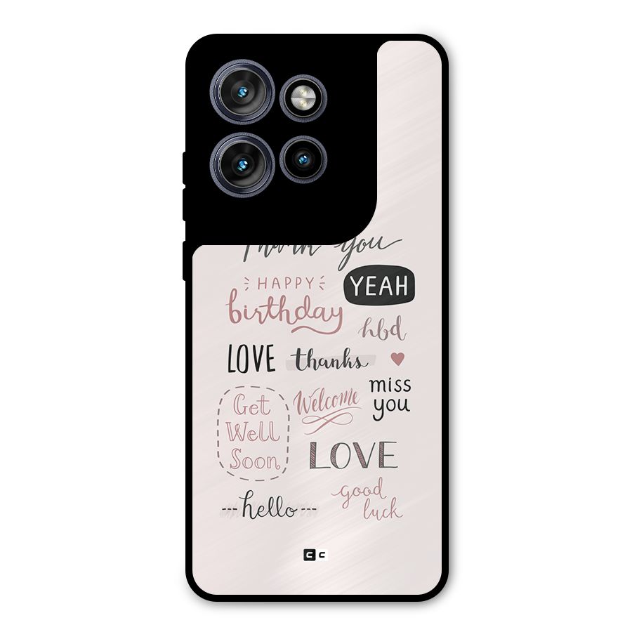 Cute Quotes Metal Back Case for Motorola Edge 50 Neo