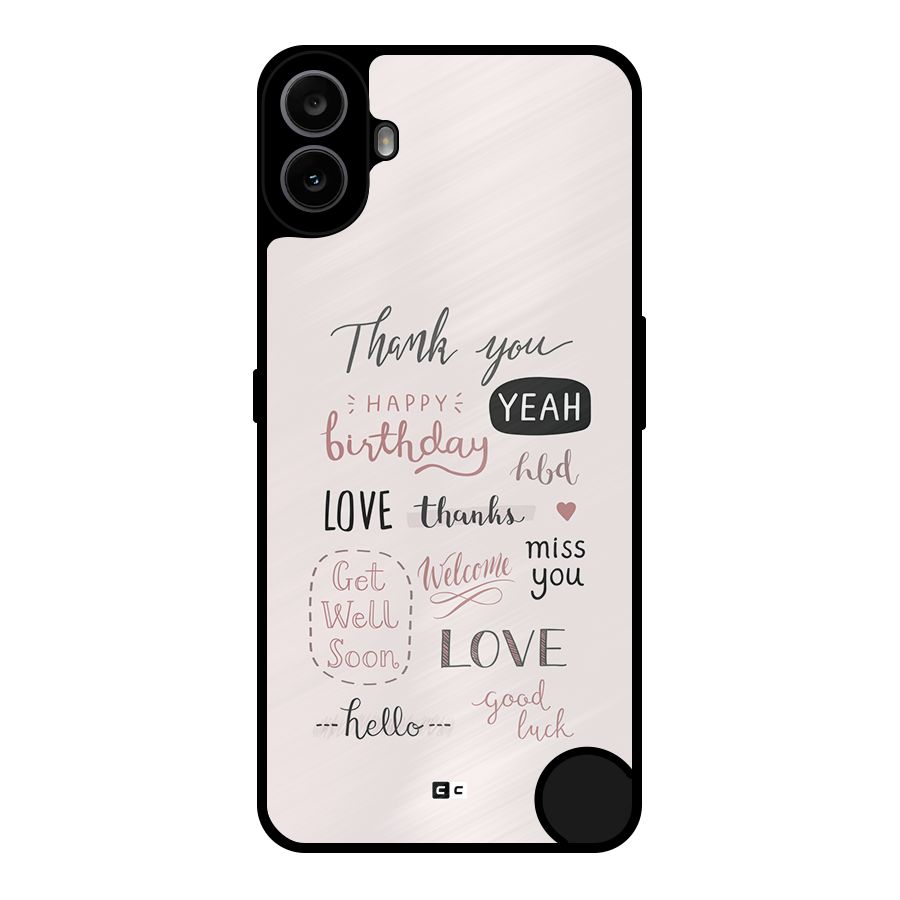 Cute Quotes Metal Back Case for Nothing CMF Phone 1