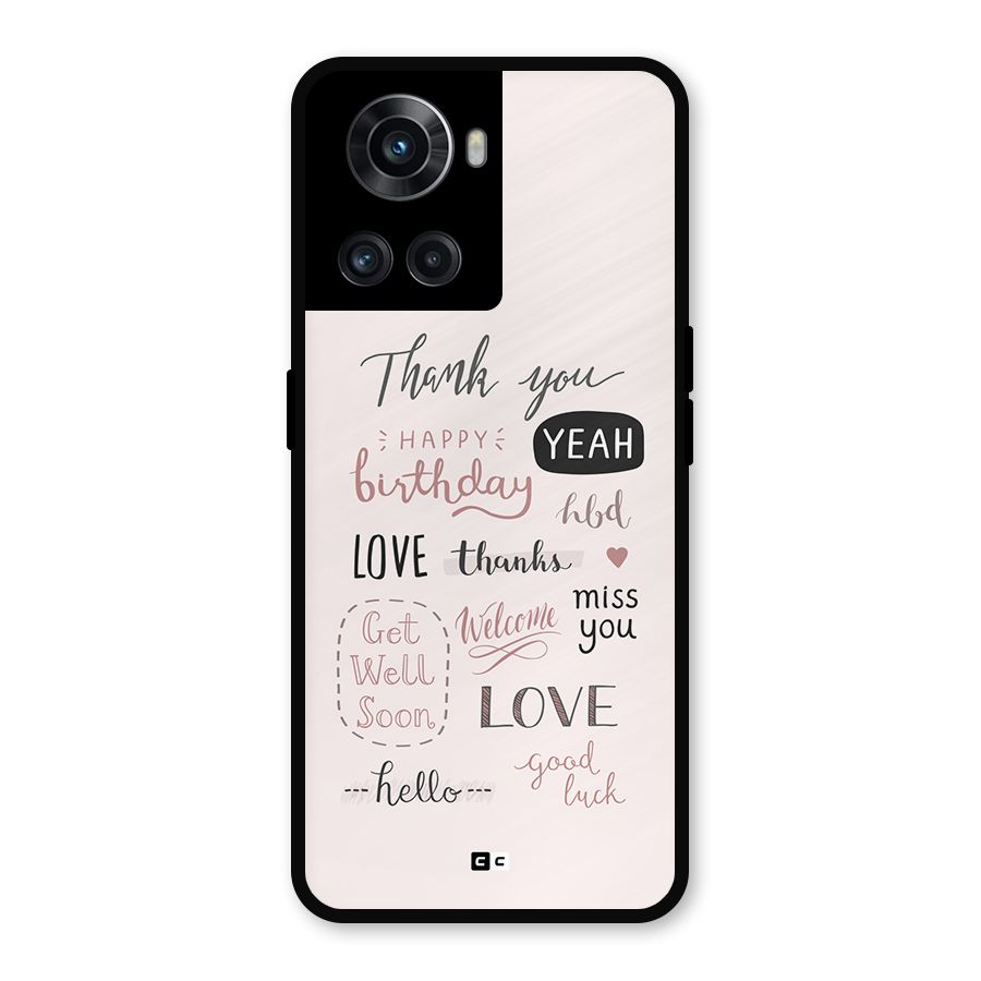 Cute Quotes Metal Back Case for OnePlus 10R