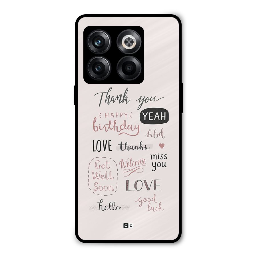 Cute Quotes Metal Back Case for OnePlus 10T
