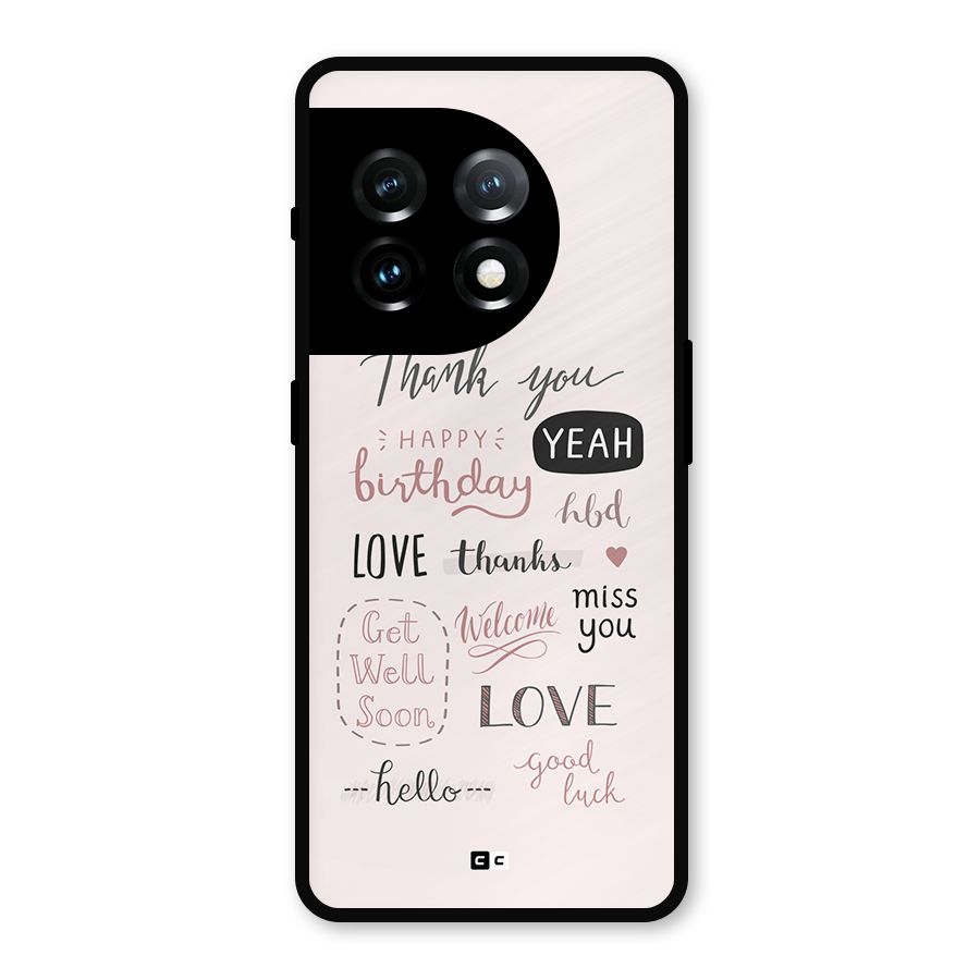 Cute Quotes Metal Back Case for OnePlus 11