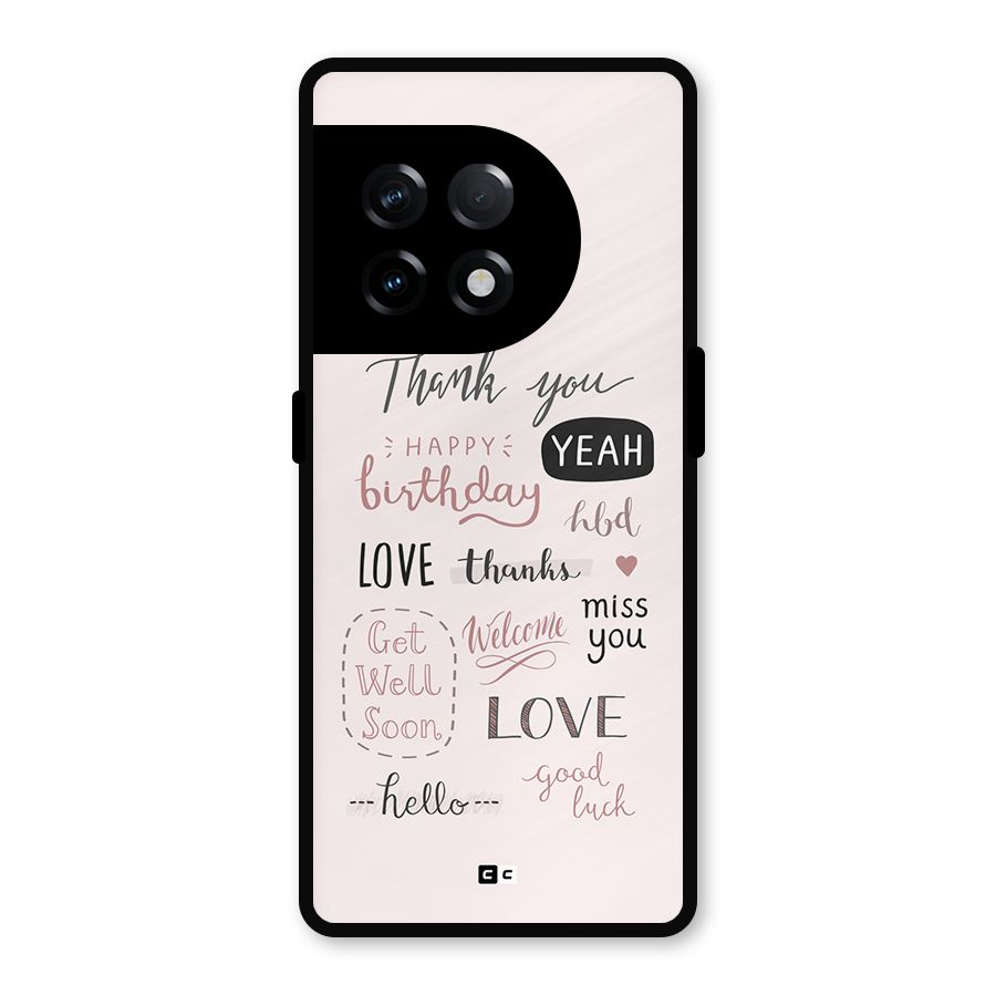Cute Quotes Metal Back Case for OnePlus 11R