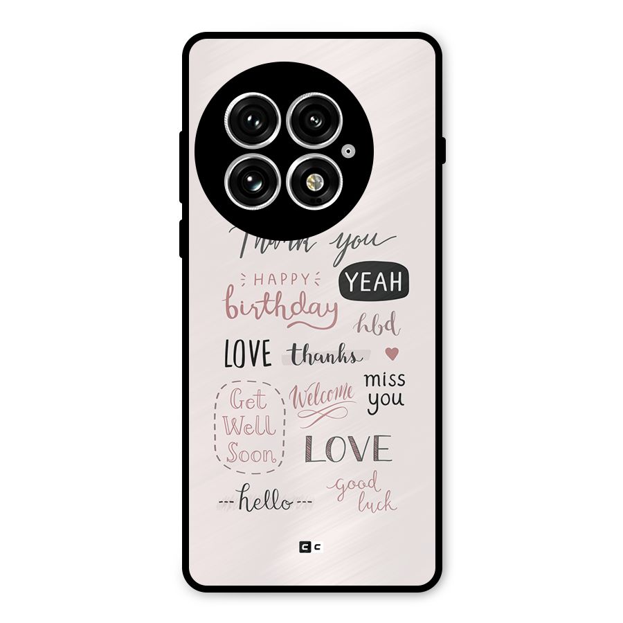 Cute Quotes Metal Back Case for OnePlus 13