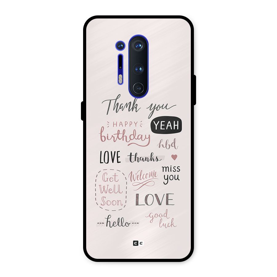 Cute Quotes Metal Back Case for OnePlus 8 Pro