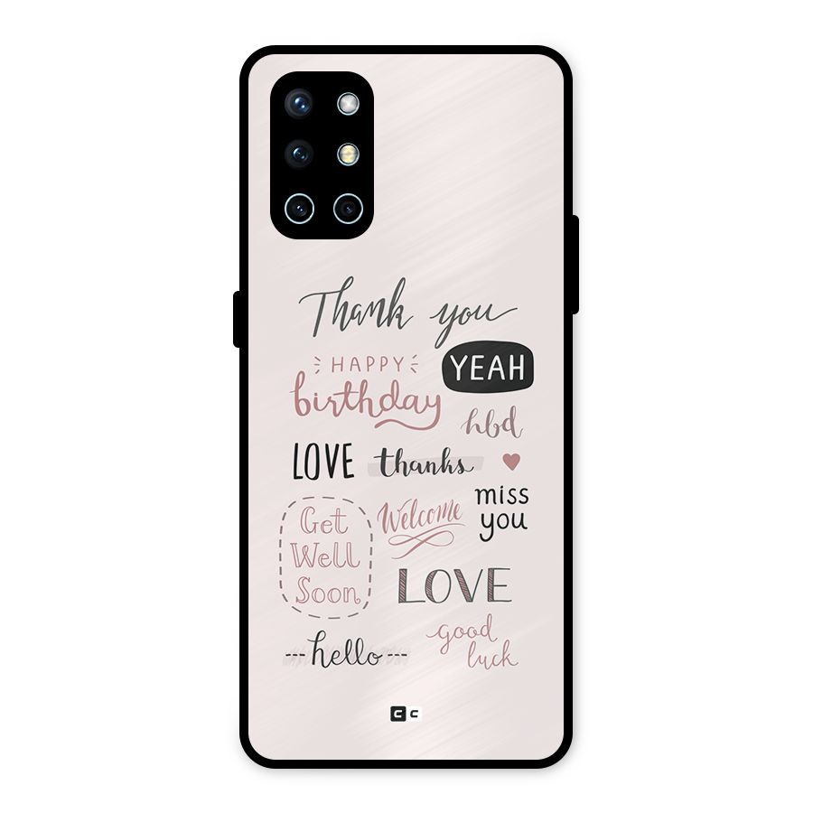 Cute Quotes Metal Back Case for OnePlus 9R
