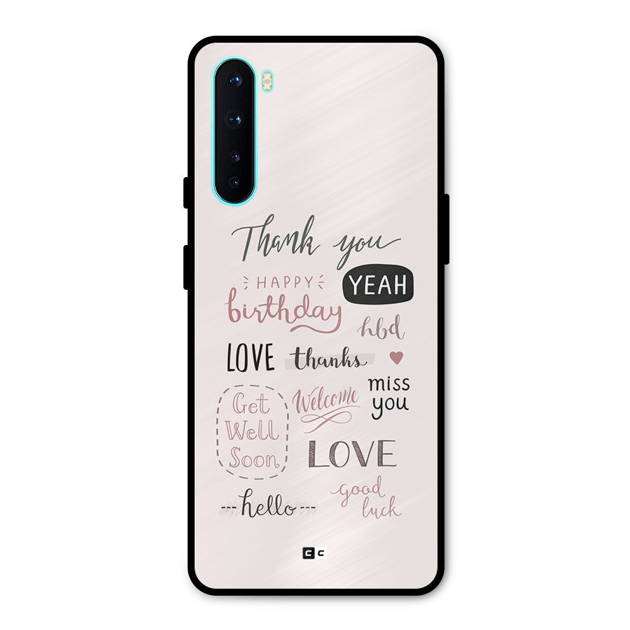 Cute Quotes Metal Back Case for OnePlus Nord