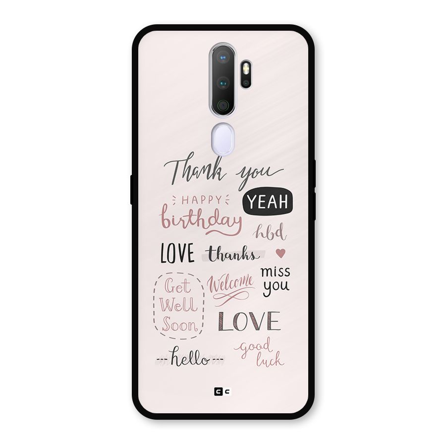Cute Quotes Metal Back Case for Oppo A5 (2020)