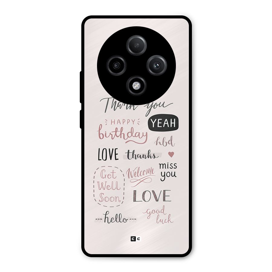 Cute Quotes Metal Back Case for Oppo F27 Pro Plus