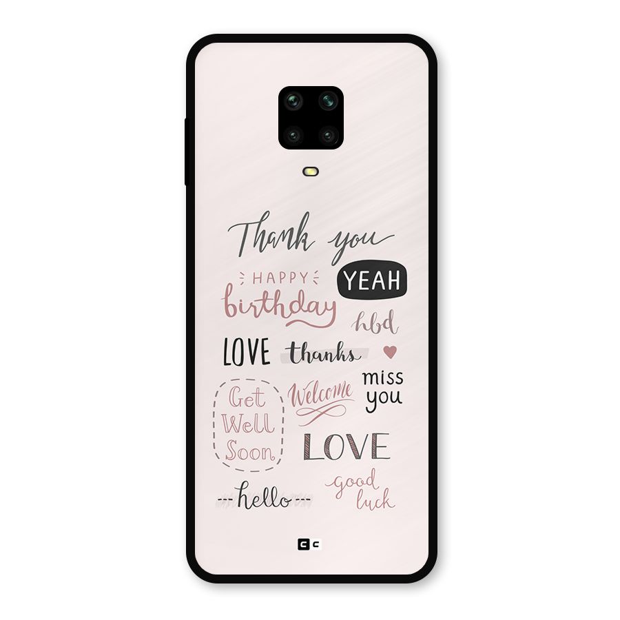 Cute Quotes Metal Back Case for Poco M2 Pro