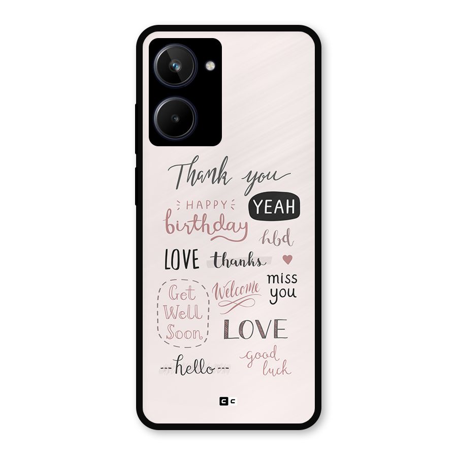 Cute Quotes Metal Back Case for Realme 10