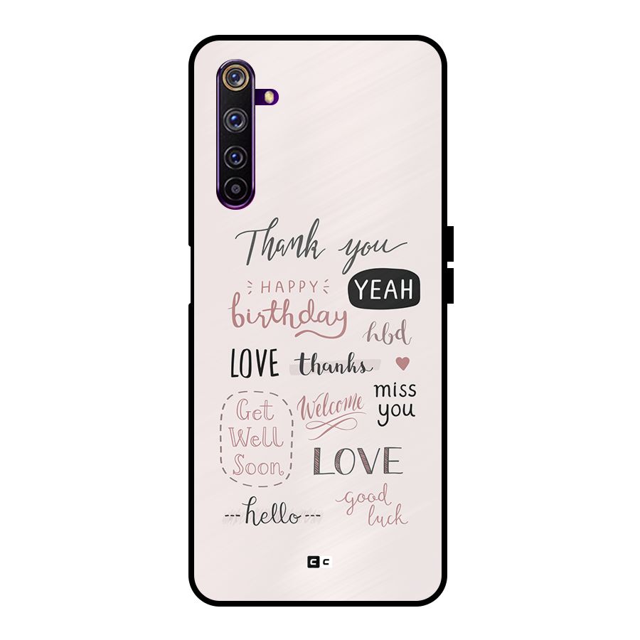 Cute Quotes Metal Back Case for Realme 6 Pro