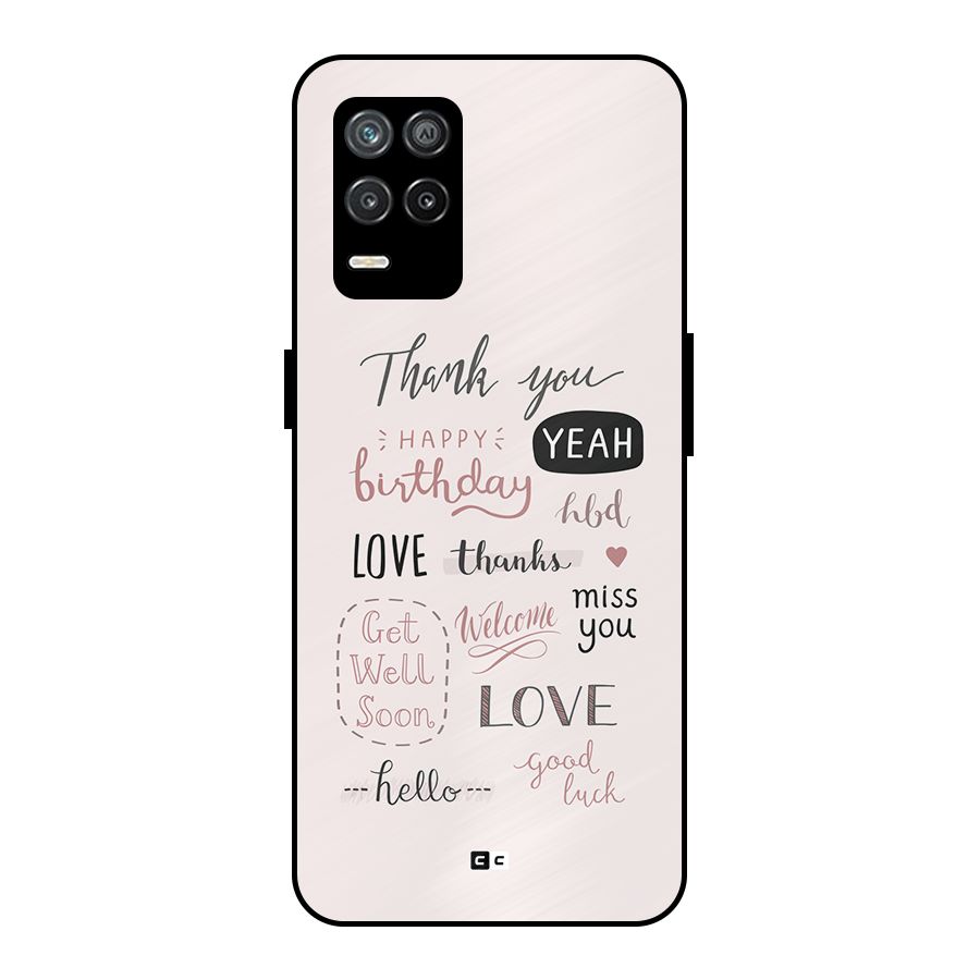 Cute Quotes Metal Back Case for Realme 8 5G