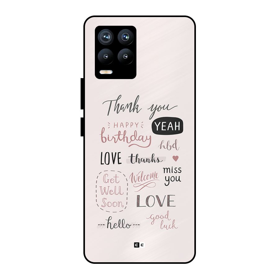 Cute Quotes Metal Back Case for Realme 8 Pro