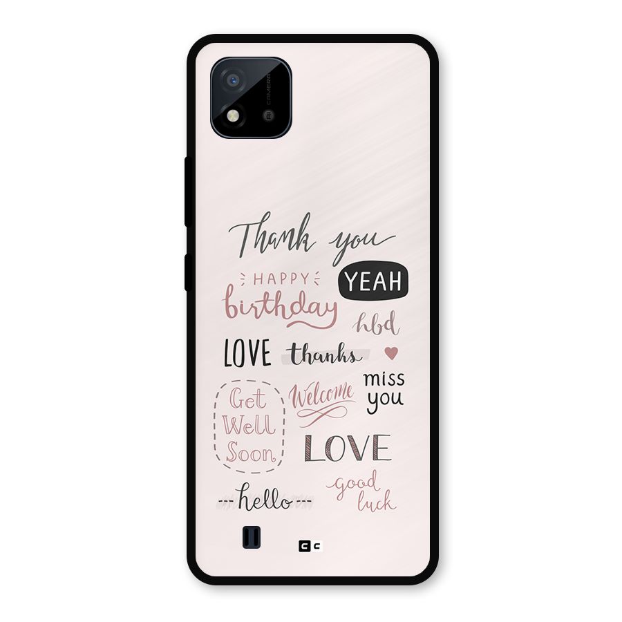 Cute Quotes Metal Back Case for Realme C11 2021