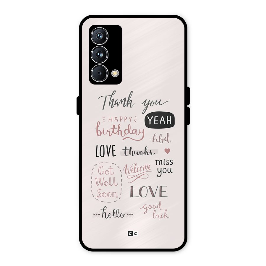 Cute Quotes Metal Back Case for Realme GT Master Edition