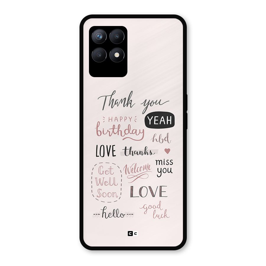 Cute Quotes Metal Back Case for Realme Narzo 50