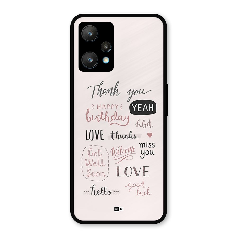 Cute Quotes Metal Back Case for Realme Narzo 50 Pro