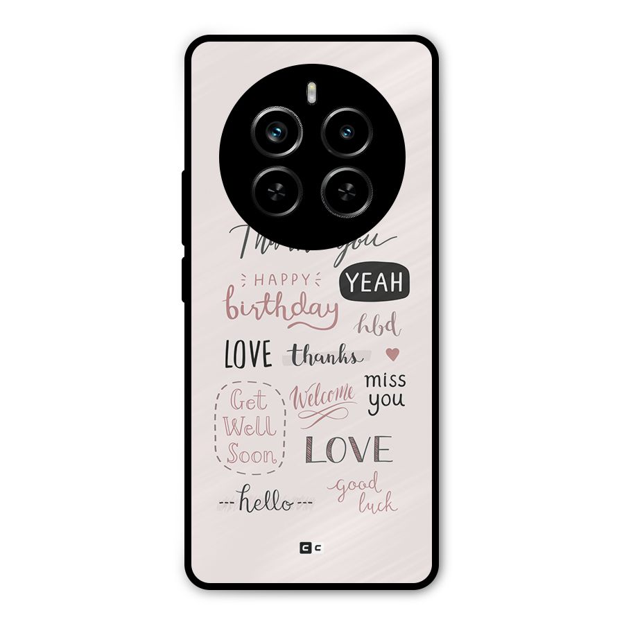 Cute Quotes Metal Back Case for Realme P1 Pro