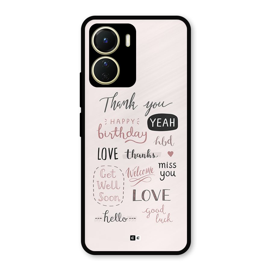 Cute Quotes Metal Back Case for Vivo T2x