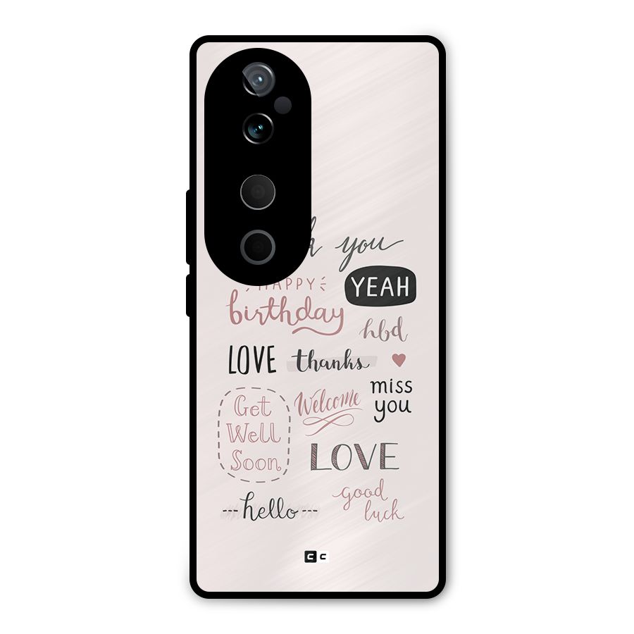 Cute Quotes Metal Back Case for Vivo T3 Ultra