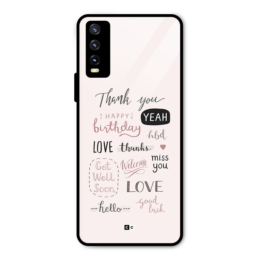 Cute Quotes Metal Back Case for Vivo Y20t