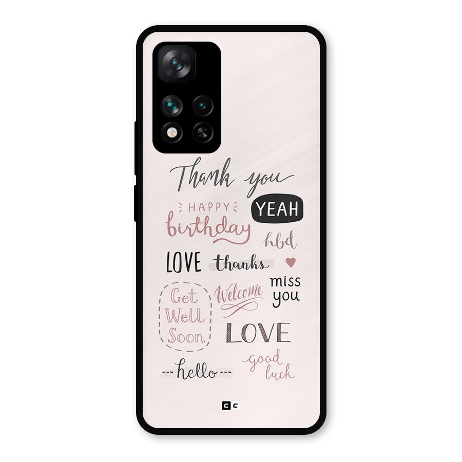 Cute Quotes Metal Back Case for Xiaomi 11i Hypercharge 5G