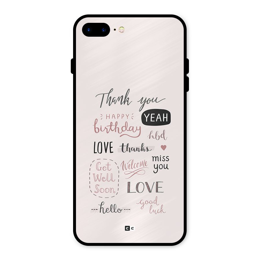 Cute Quotes Metal Back Case for iPhone 7 Plus