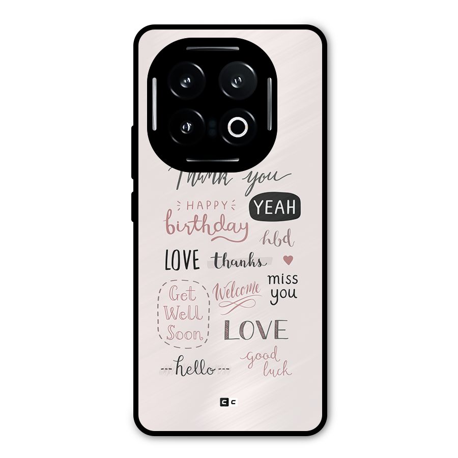 Cute Quotes Metal Back Case for iQOO 13