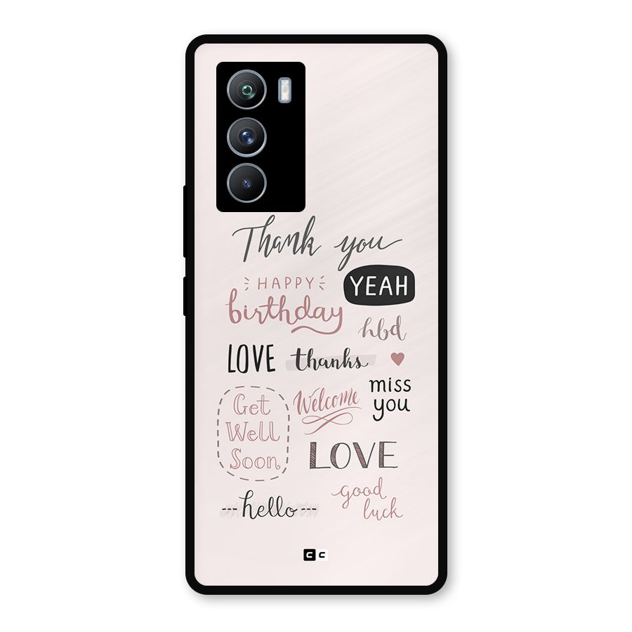 Cute Quotes Metal Back Case for iQOO 9 SE